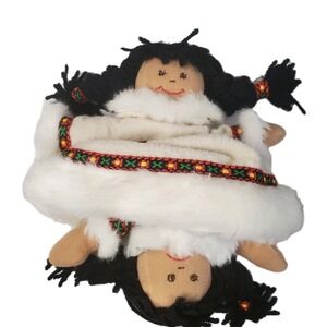 Topsy Turvy My Lil Alaska Eskimo Plush Doll Souvenir Reversible 2-in-1, 9 in